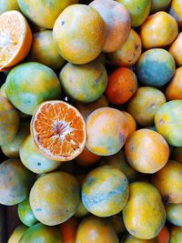 Full frame shot of oranges