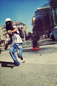 Woman standing in park