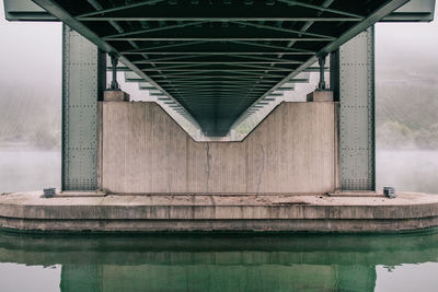 Low angle view of bridge over river