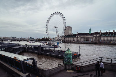 Ferris wheel in city