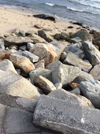 Rocks on beach