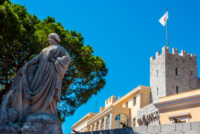 Low angle view of statue