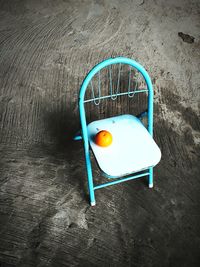 High angle view of empty toy on table