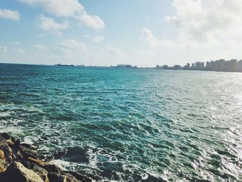 Scenic view of sea against sky