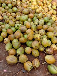 Full frame shot of fruits for sale in market
