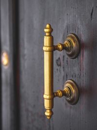 Close-up of metal door