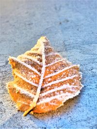 High angle view of cake