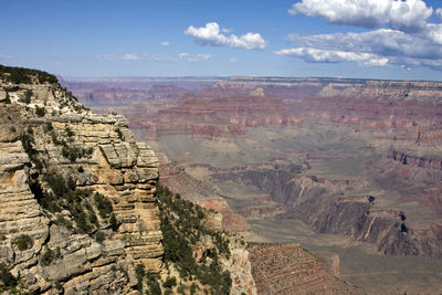 Scenic view of landscape against cloudy sky