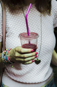 Close-up of woman with ice cream