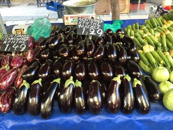 Various vegetables for sale in market