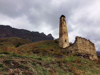 Low angle view of castle against sky