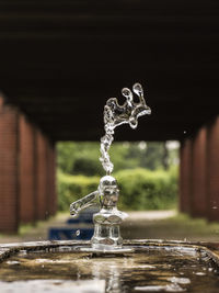 Water splashing in fountain