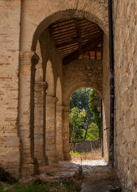 Archway of old building