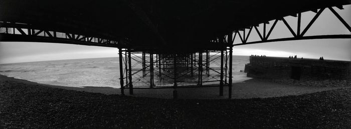 Low angle view of bridge against sky