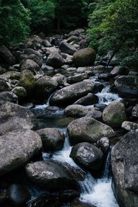 Stream flowing through rocks