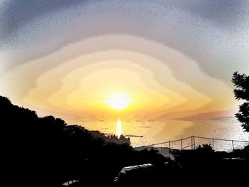 Sun shining through clouds