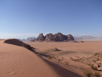 Scenic view of landscape against clear sky