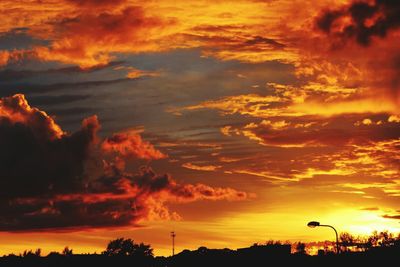 Dramatic sky during sunset