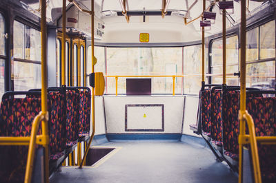 Empty seats in train