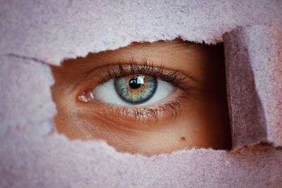 Close-up portrait of woman eye