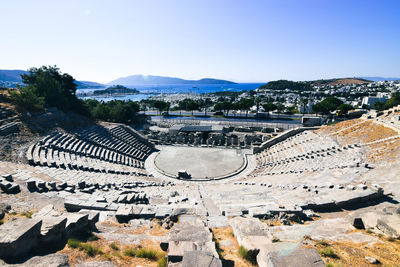 Bodrum amphitheater and the castle behind 