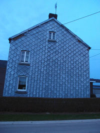 Exterior of building against blue sky