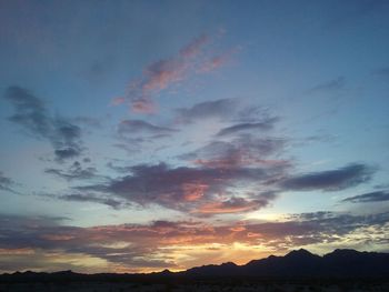 Scenic view of mountains against cloudy sky