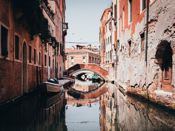 Canal amidst buildings in city