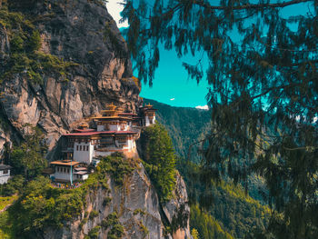 View of the famous paro taktsang aka the tigers nest.