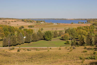 Looking across lake benton in minnesota.