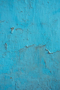 Close-up of blue paint on wood