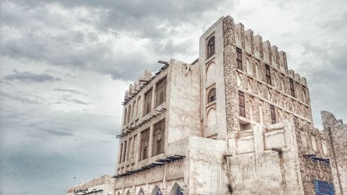Low angle view of castle against sky