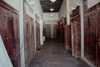 Empty corridor of building