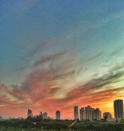 Dramatic sky at sunset