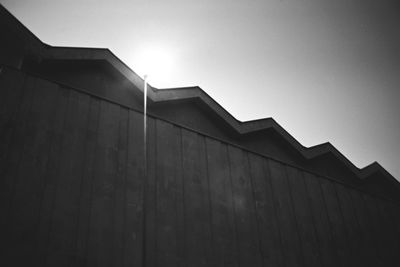 Low angle view of building against clear sky