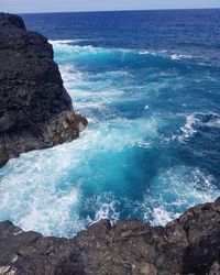 Scenic view of sea waves