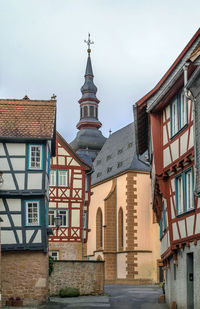 Low angle view of buildings against sky