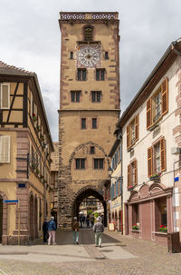 Low angle view of buildings in city