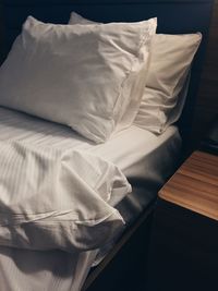 Pillows on bed