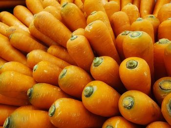 Full frame shot of oranges at market stall