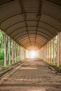 View of empty tunnel