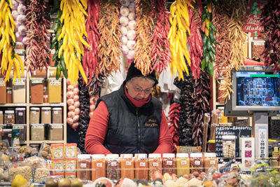 Full frame shot of food for sale at market stall