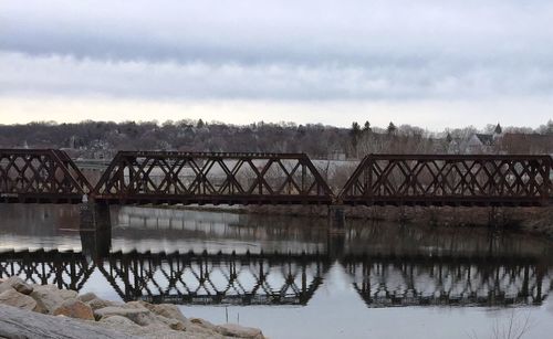 Bridge over river against sky