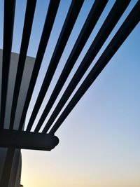 Low angle view of bridge against clear sky