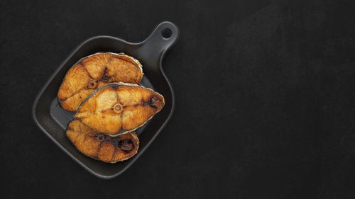 High angle view of food on table