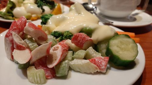 Close-up of meal served in bowl