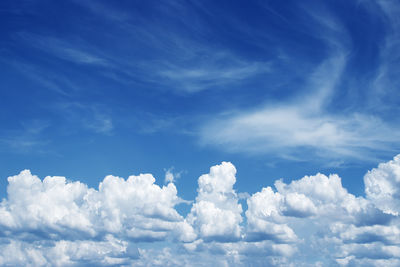 Low angle view of clouds in sky