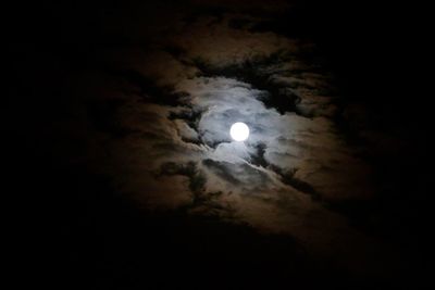 Moon in sky at night