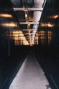 View of empty subway tunnel