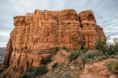 People at view point of cathedral rock in sedona arizona.